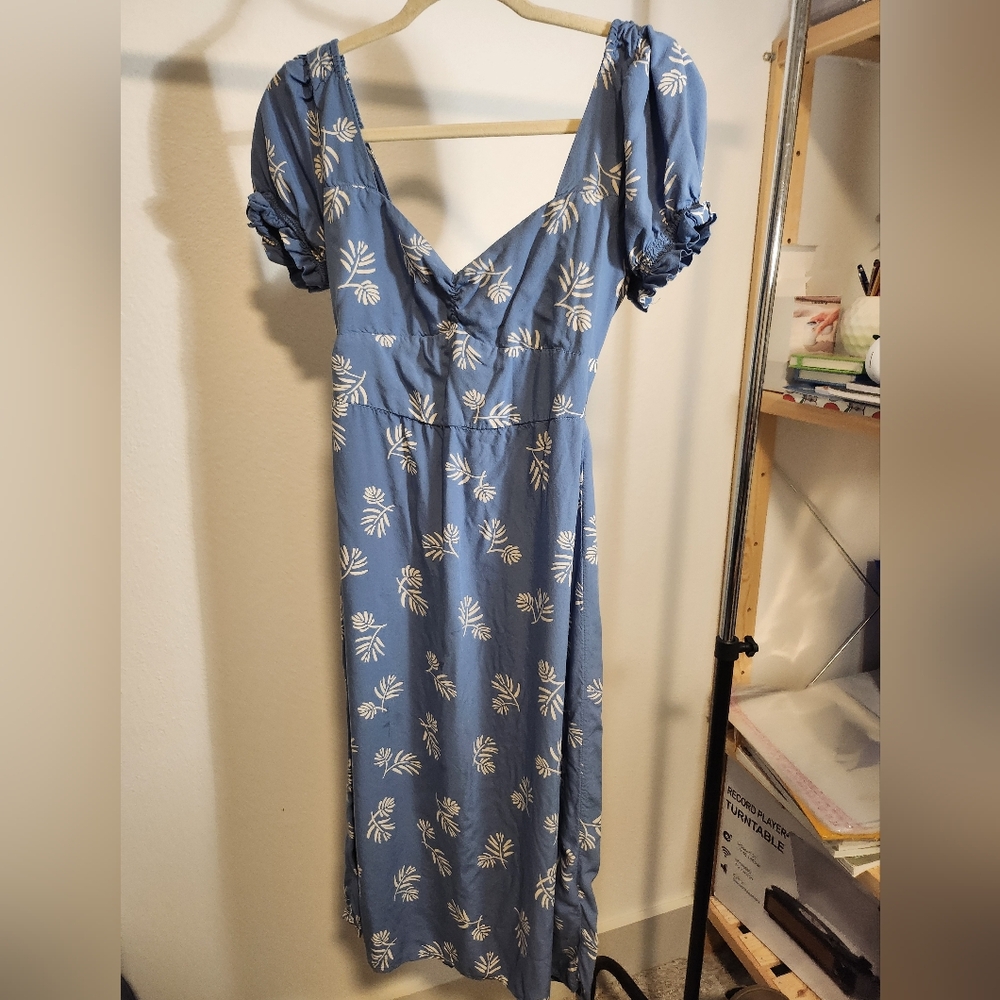 Billabong Blue Floral Midi Dress